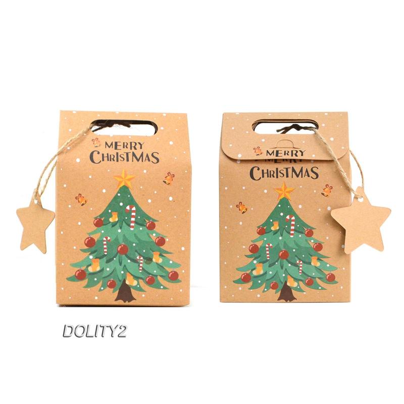dolity2-ถุงกระดาษคราฟท์-ลายคริสต์มาส-สําหรับใส่ขนม-คุกกี้-เหมาะกับเทศกาลคริสต์มาส-งานแต่งงาน-ครบรอบ-24-ชิ้น