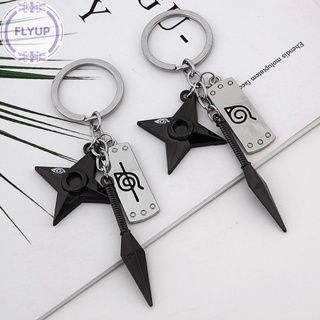 Flyup Kunai Shuriken พวงกุญแจรถยนต์ ลายการ์ตูนนินจา สําหรับห้อยกระเป๋า