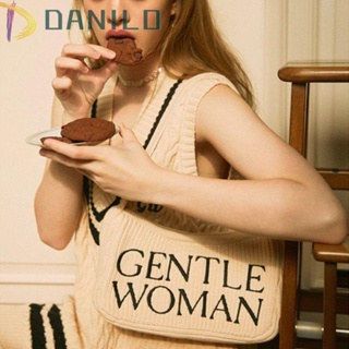Danilo Gentlewoman กระเป๋าสะพายไหล่ แบบพกพา ตัวอักษรน่ารัก แฟชั่น แบรนด์ไทย ไทย ไทย เด็กผู้หญิง ถัก กระเป๋า