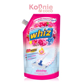 Whiz Floor Cleaner 3D Active 800ml วิซ 3D Active ผลิตภัณฑ์ทำความสะอาดพื้น สูตรเข้มข้น กลิ่นเลิฟลี่ บลูม 800 มล..