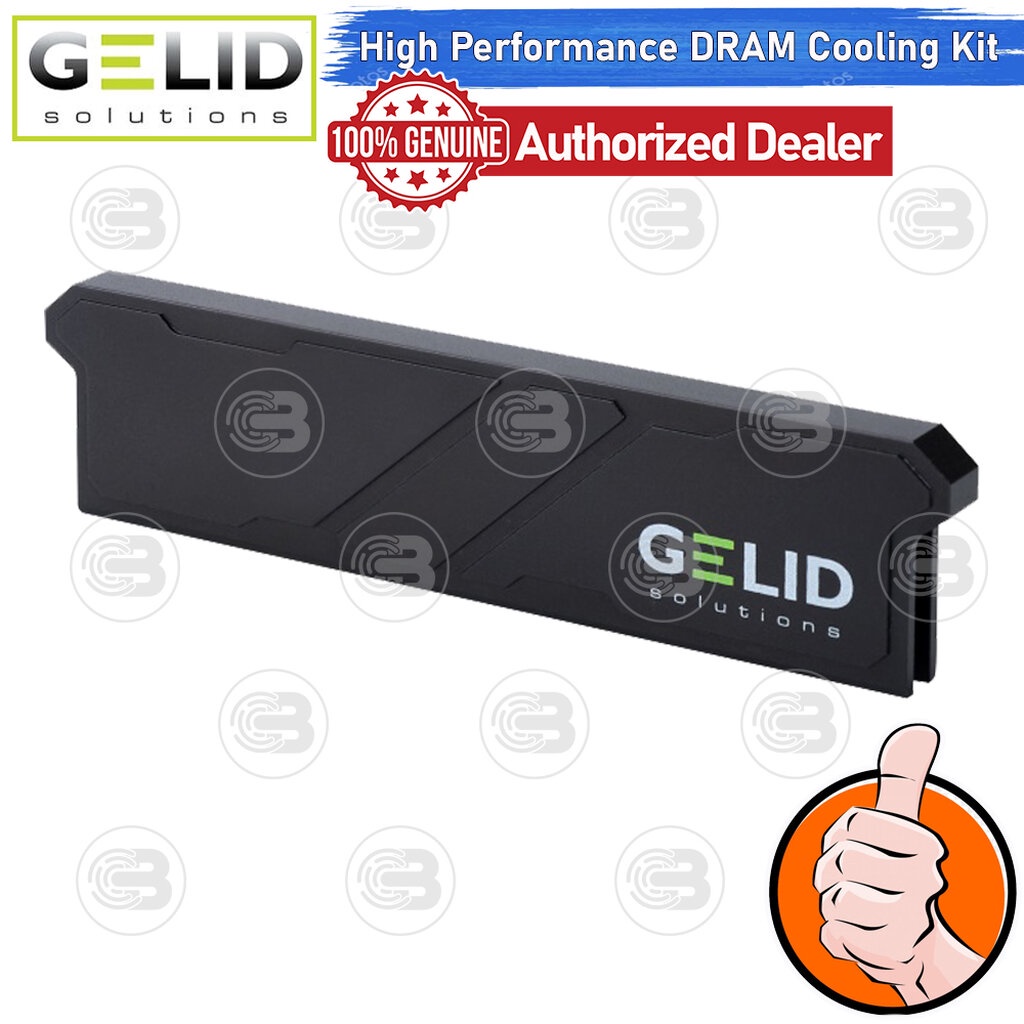 coolblasterthai-gelid-icerock-black-high-performance-ddr-cooling-kit-aluminium-made-supports-ddr3-ddr4-ddr5