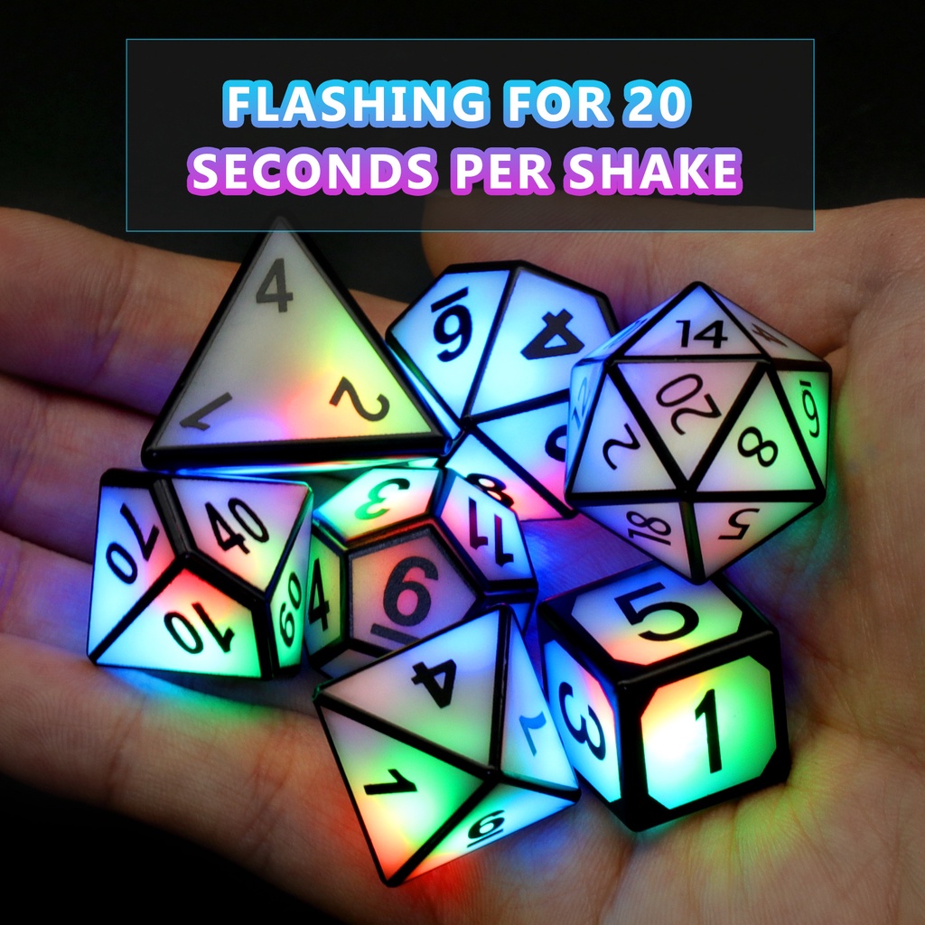 พร้อมอบเกมกระดานเรืองแสง Strobe LED ลูกเต๋า DND Dungeon และอุปกรณ์ ...