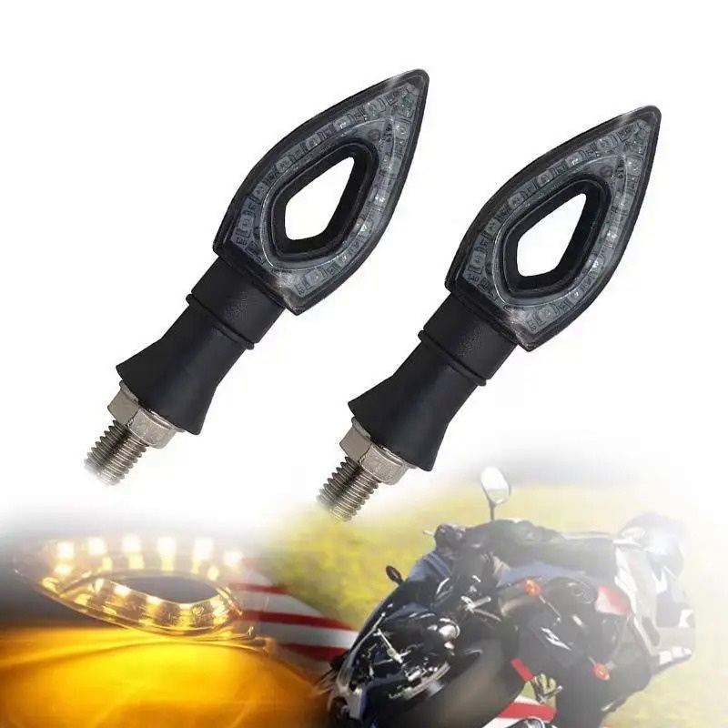 Motorcycle LED Turn Signal Light 5 Color Amber Blade Lamp Indicator