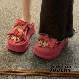 JUSLIN   รองเท้าแตะผู้หญิง ส้นแบน ใส่สบาย สไตล์เกาหลี รองเท้าแฟชั่น 2023 ใหม่  รุ่นใหม่ fashion Trendy สวย B28G193 37Z230910