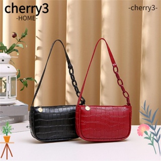 Cherry3 กระเป๋าถือ หนัง PU และไนล่อน ขนาดเล็ก สไตล์วินเทจ สําหรับผู้หญิง