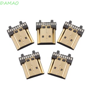 Damao ปลั๊กเชื่อมต่อ ตัวผู้ A Type HDMI สําหรับซ่อมแซม 5 ชิ้น