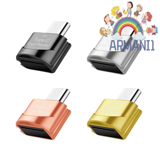 [armani1.th] อะแดปเตอร์การ์ดรีดเดอร์ USB 3.1 Type-C เป็น TF สําหรับโทรศัพท์มือถือ แล็ปท็อป พีซี