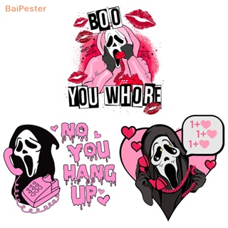 [BaiPester] เสื้อยืด พิมพ์ลาย You Hang Up Horror Clothing สีชมพู สําหรับตกแต่งฮาโลวีน