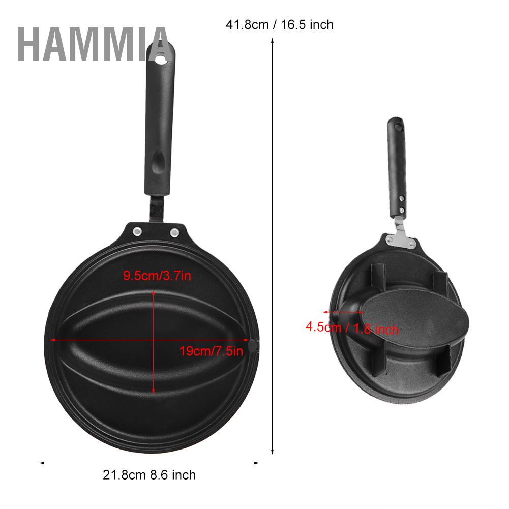 hammia-กระทะนอนสติ๊ก-กระทะไข่เจียวพร้อมแม่พิมพ์สำหรับทำข้าวไข่เจียว