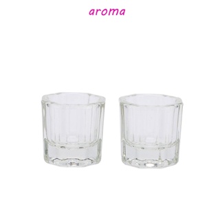 Aroma ถ้วยแก้วคริสตัลอะคริลิคใส ขนาดเล็ก สําหรับใส่ผงทําเล็บ