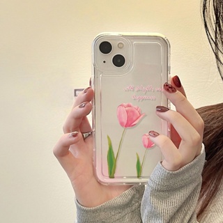 ดอกไม้สีชมพูที่เรียบง่าย ดอกไม้สีฟ้า เคสไอโฟน Compatible for iPhone 15 14 13 12 11 Pro Max 7 8 SE XR 11Pro 14 15 Plus X