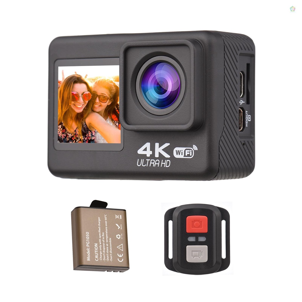 audioworld-กล้องแอคชั่น-wifi-ความละเอียดสูง-4k60fps-170-หน้าจอคู่-ชุดอุปกรณ์เสริม-เมาท์แบตเตอรี่ลิเธียมไอออน-มุมกว้าง-30-เมตร-กันน้ํา-พร้อมรีโมตคอนโทรล-สีดํา-1-ชิ้น