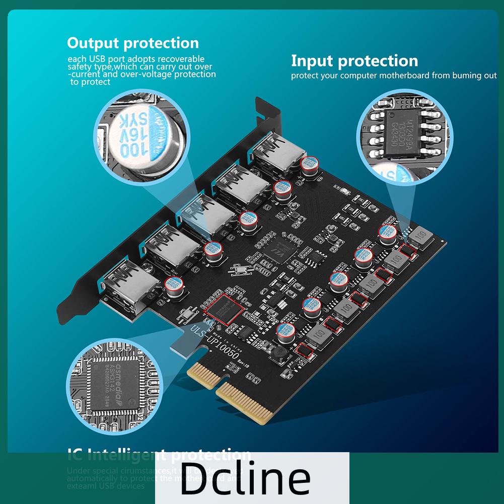 dcline-th-การ์ดต่อขยายแปลง-pci-e-เป็น-usb3-2-gen-5-4-พอร์ต-20gbps-pci-e