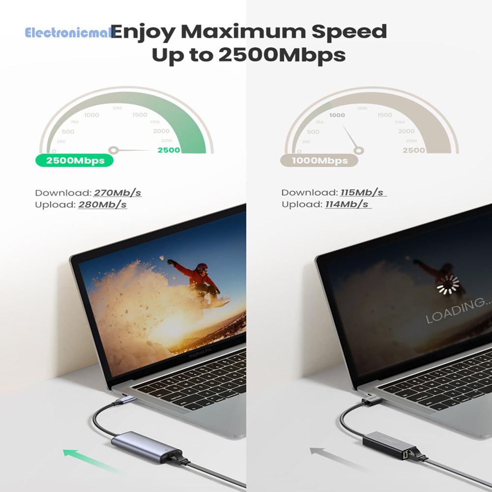 electronicmall01-th-อะแดปเตอร์เครือข่าย-usb-c-2500mbps-มีไฟแสดงสถานะในตัว-สําหรับแล็ปท็อป-คอมพิวเตอร์-โน้ตบุ๊ก