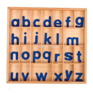 Montessori กล่องตัวอักษรไม้ ขยับได้ ของเล่นเสริมการเรียนรู้เด็ก 3MAT