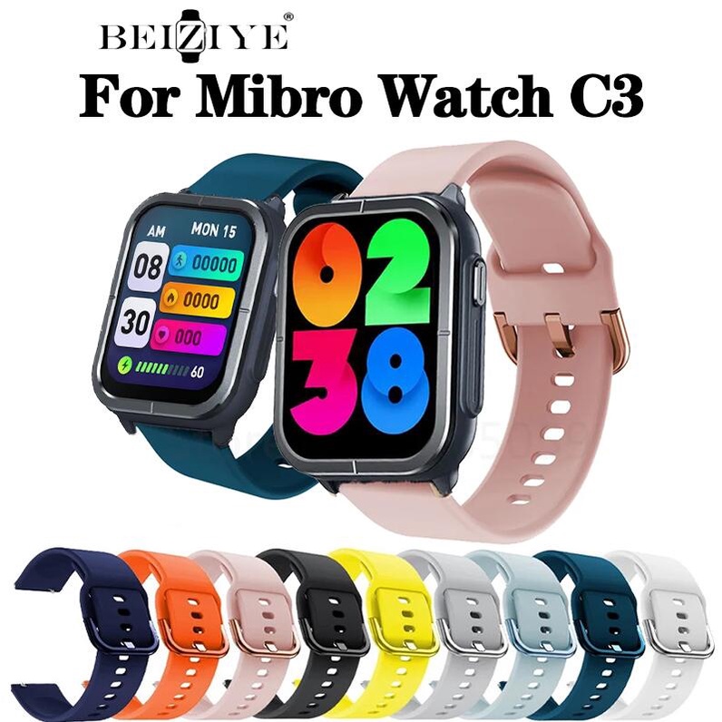 สายนาฬิกาข้อมือซิลิโคน-แบบเปลี่ยน-สําหรับ-mibro-watch-c3-mibro-watch-c3