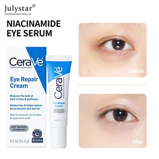 JULYSTAR Cerave Repair Moisturizing Eye Cream 14.2g Anti-wrinkle Fade Fine Lines Dark Circles Skin Care ผลิตภัณฑ์