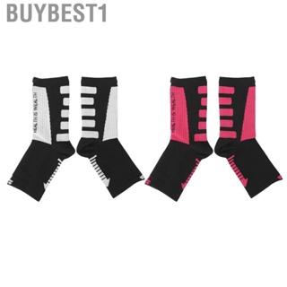 Buybest1 Sports Socks  2Pcs Elastic Sectional Pressure Comfortable Foot Compression Sleeve for Exercise