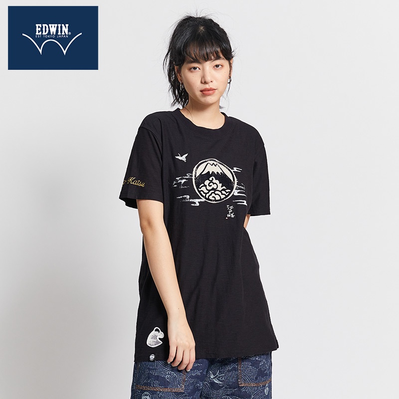 Edwin ญี่ปุ่น Edo Katsu พิมพ์หลวมคุณภาพพรีเมี่ยมแขนสั้นเสื้อยืดผู้ชาย ...