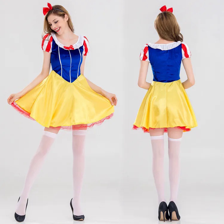 Halloween Costume Dance Dress Adult Snow White Skirt Short Skirt Snow ...