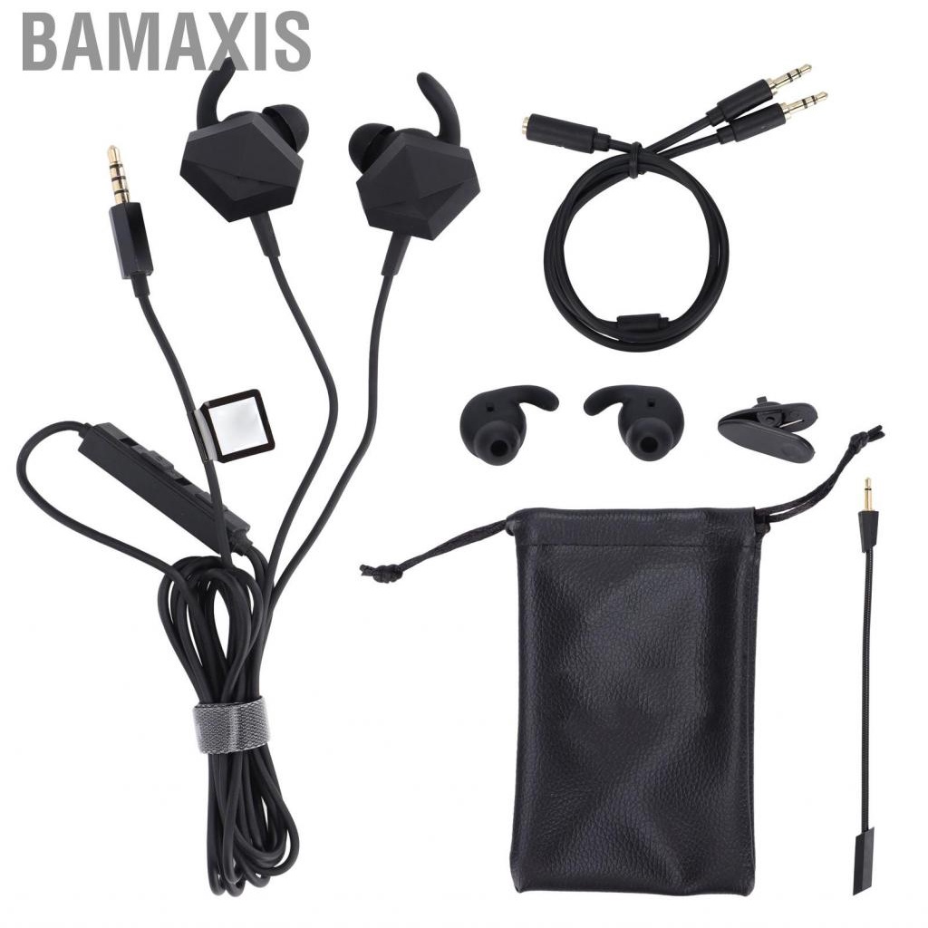 Bamaxis InEar Gaming Headset Earbuds With Removable Microphone Wired