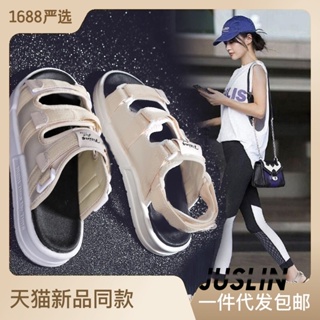 JUSLIN   รองเท้าแตะผู้หญิง ส้นแบน ใส่สบาย สไตล์เกาหลี รองเท้าแฟชั่น 2023 ใหม่  Beautiful High quality Chic สวยงาม B98G0F4 37Z230910