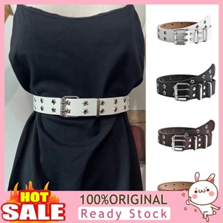 [B_398] เข็มขัดหนังเทียม สองชั้น ลายตาดาว สไตล์พังก์ ปรับได้ เครื่องประดับ สําหรับกางเกงยีน