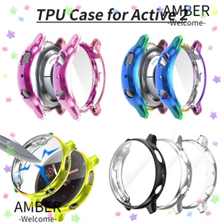 Amber Coloful เคสป้องกัน TPU แบบนิ่ม บางพิเศษ สําหรับ Galaxy Watch Active 2 40 44 มม.