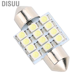 Disuu 1pc White  Car Bulb 31mm Festoon 12 SMD Dome  Interior Light Lamp DE3175 Styling