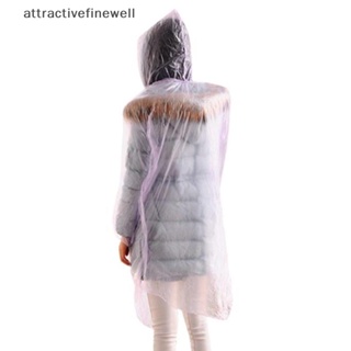 [attractivefinewell] เสื้อกันฝน PVC แบบหนา กันน้ํา แบบใช้แล้วทิ้ง สําหรับ TIV