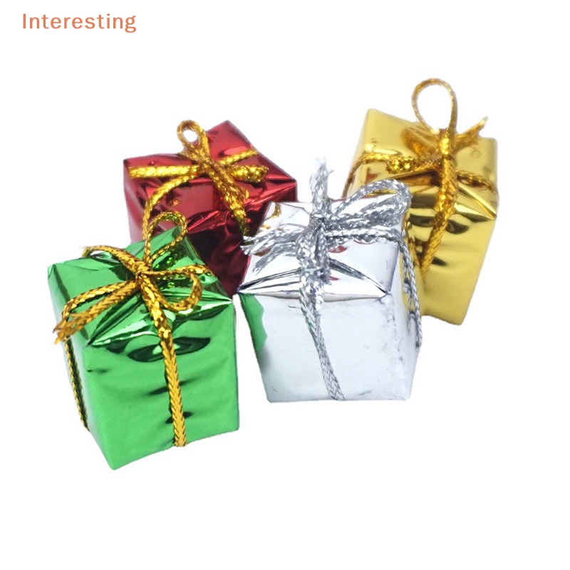 interesting-โมเดลกล่องของขวัญคริสต์มาสจิ๋ว-1-12-สําหรับตกแต่งบ้านตุ๊กตา-4-ชิ้น