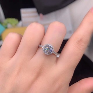 Round bag ring wedding ring fashion accessories ring female diamond ring 2023 new flash diamond advanced