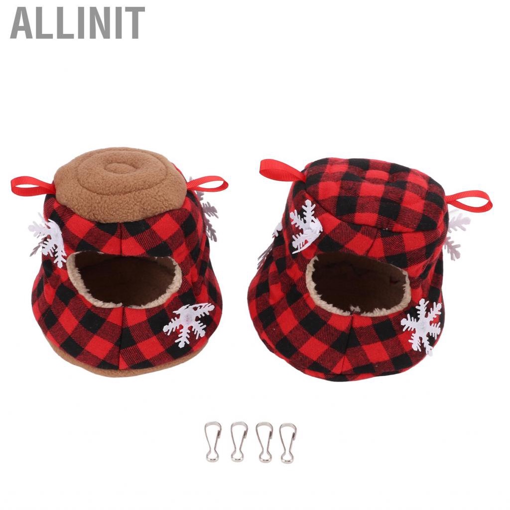 allinit-2pcs-winter-warm-flannel-pet-birds-sleeping-cage-hanging-house