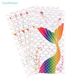 &lt;Cardflower&gt; ถุงของขวัญ ลายหางนางเงือก พร้อมสายลวดผูก สําหรับใส่ขนมบิสกิต 50 ชิ้น