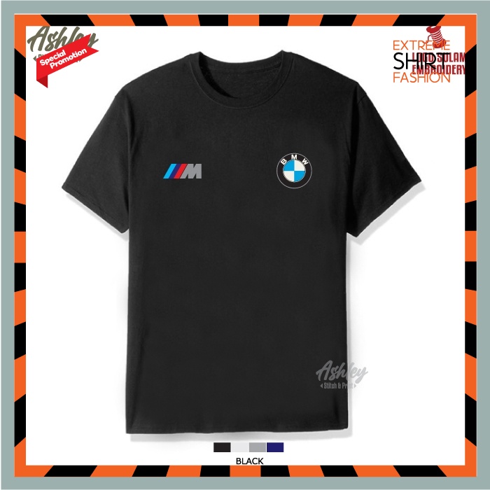 BMW M Performance T-Shirt Herren - 100% Baumwolle Mit M Logo - Motorsport Fan Shirt