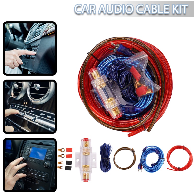 Car Audio Cable Kit 1500W Amp Amplifier Install RCA Subwoofer Sub