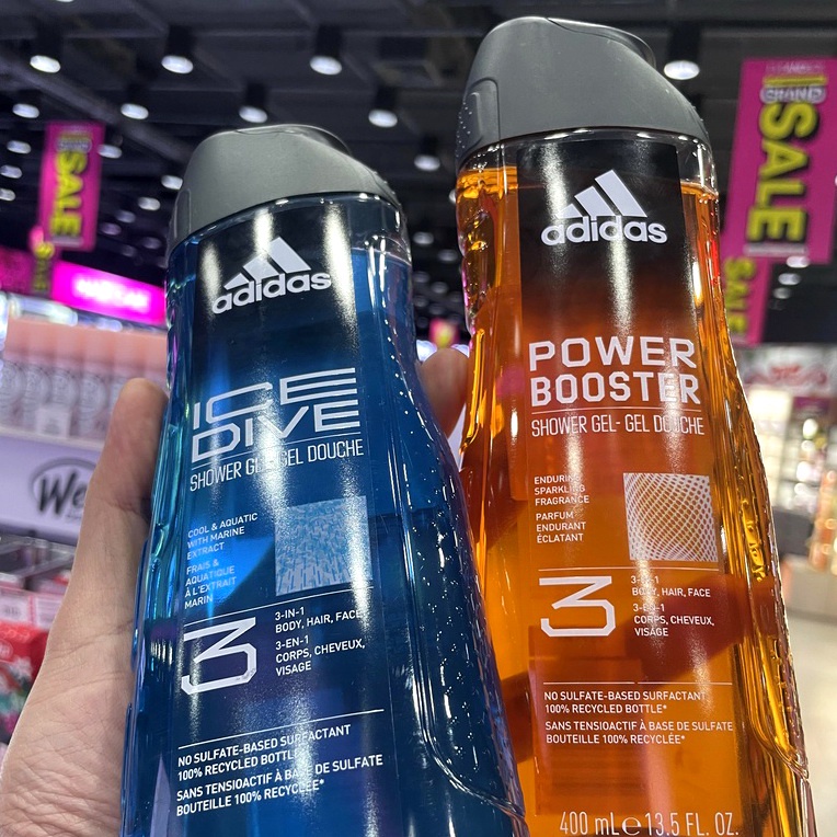 ADIDAS Shower Gel Male 400 ml. ผลิตภัณฑ์อาบน้ำและดูแลผิวกายสำหรับ