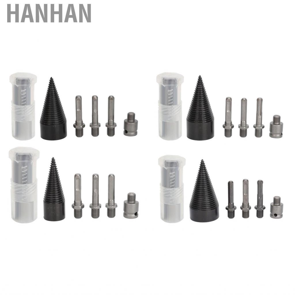 Hanhan Firewood Log Splitter Drill Bit Steel Wood Splitting Logs Bits