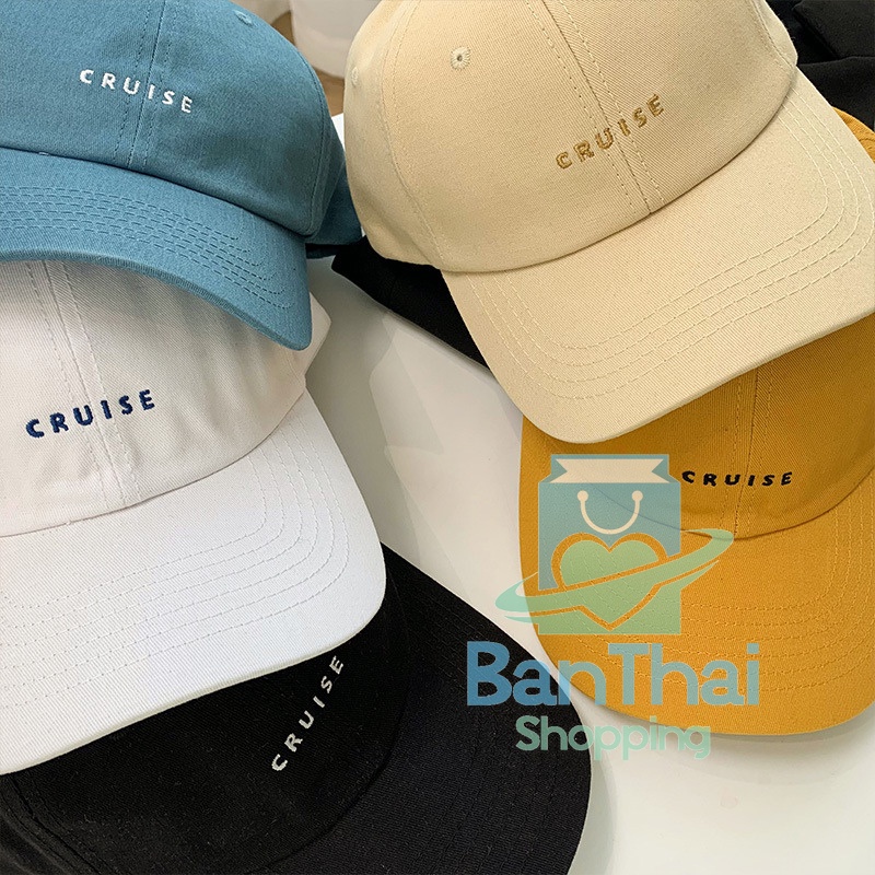 หมวกแก๊ปเบสบอล-ปัก-cruise-ปรับสายได้-cap-ins-cotton-แฟชั่นสไตล์เกาหลี-bt99