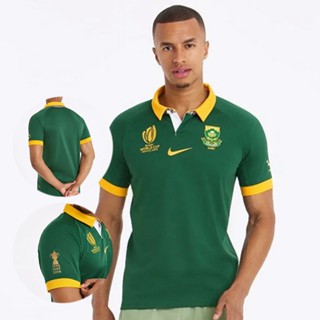 ราคาและรีวิว2023 เสื้อกีฬารักบี้ ลายทีมชาติแอฟริกาใต้ Springboks RWC South Youth Home World Cup  Rugby Jersey ไซส์ S-5XL