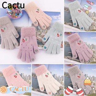 Cactu ถุงมือผู้หญิง หน้าจอสัมผัส ขี่จักรยาน ขับรถ ทุกนิ้ว