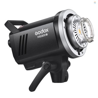 {Fsth} Godox MS300-V ไฟแฟลชสตูดิโออัพเกรด 300Ws GN58 เวลารีไซเคิล 0.1-1.8S 5600±200K ระบบไร้สาย 2.4G X พร้อมเมาท์โบเวน LED 10W สําหรับงานแต่งงาน