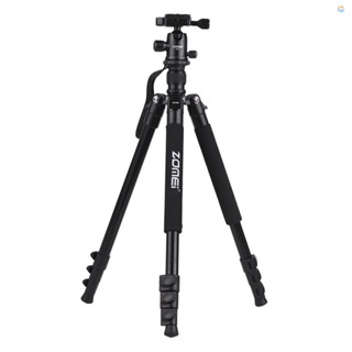 {Fsth} ZOMEI Q555 63inch Lightweight Aluminum Alloy Travel Portable Camera Tripod with Ball Head/ Quick Release Plate/ Carry Bag for Canon   DSLR