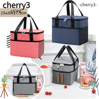 Cherry3 กระเป๋าอาหารกลางวัน มีฉนวนกันความร้อน กันน้ํา ความจุขนาดใหญ่ ทนทาน หลายชั้น สําหรับผู้ชาย