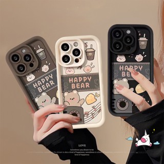 เคสโทรศัพท์มือถือแบบนิ่ม กันกระแทก ลายการ์ตูนหมีชานมน่ารัก สําหรับ Samsung A02s A13 A24 A34 A04E A14 A10s A12 A23 A11 A32 A50 A50s A03 A51 A04s A52 A30s A30 A20s A52s A02s A20