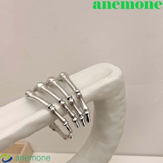 Anemone สร้อยข้อมือ รูปโครงกระดูกผี ปรับได้ สไตล์พังก์ สําหรับงานปาร์ตี้