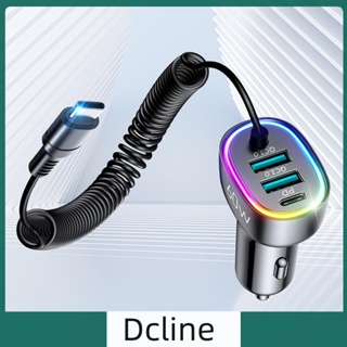 [Dcline.th] อะแดปเตอร์ชาร์จโทรศัพท์มือถือ 60W LED QC 3.0 PD 3.0 3 พอร์ต สําหรับ Samsung Huawei