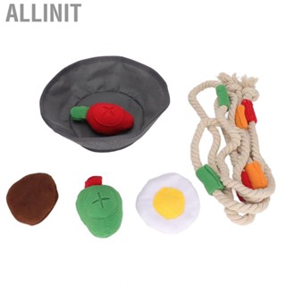 Allinit Squeaky  Dog Toys Bite Resistant Stuffed For Pet  Cleaning