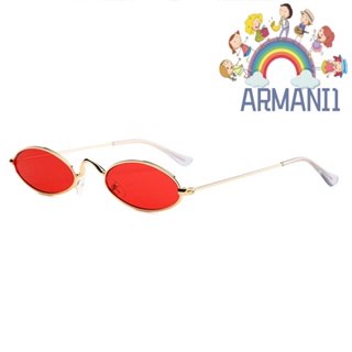 [armani1.th] แว่นตากันแดด ทรงวงรี เลนส์ PC สไตล์ยุโรป สําหรับผู้หญิง (สีแดงกุหลาบ)