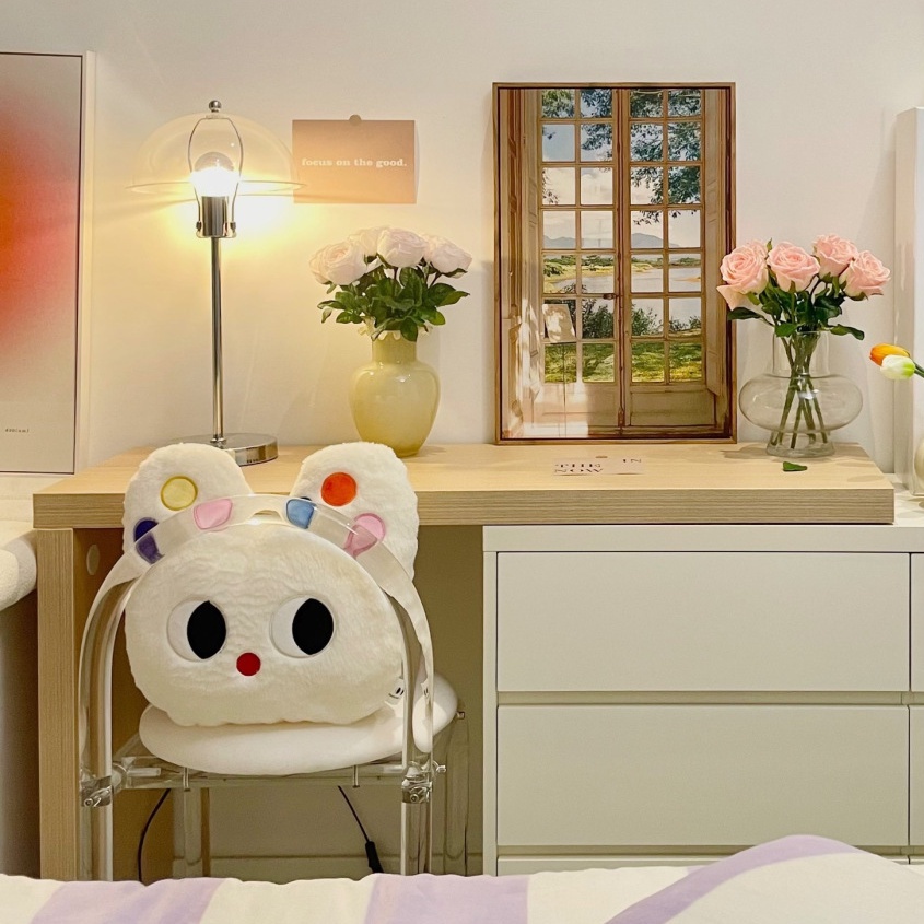 หลายตัวเลือก-ins-หมอนตุ๊กตาหมีน่ารัก-สีชมพู-ดอกไม้-โซฟา-เบาะ-หมอนห้องนอน-ของขวัญวันเกิด
